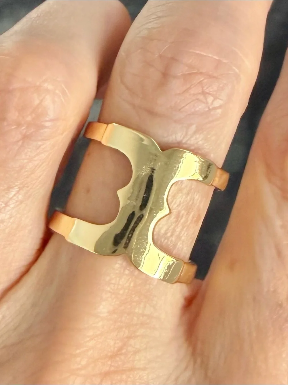 Tory Burch Gold Sculptural Statement Ring - Women Accessories